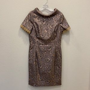 Teri Jon metallic dress